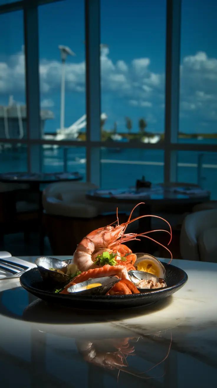 Key Largo Seafood in a Modern Restaurant Setting