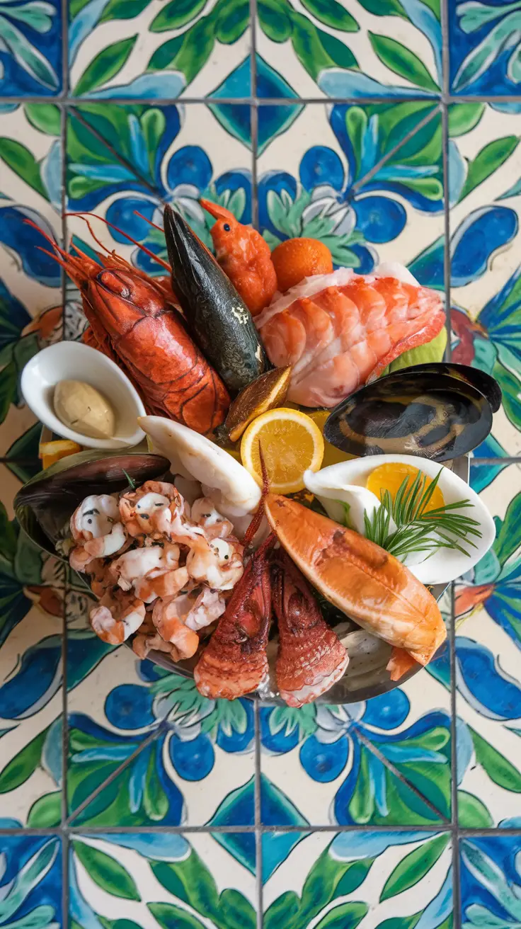 Overhead Shot of Key Largo Seafood Dish